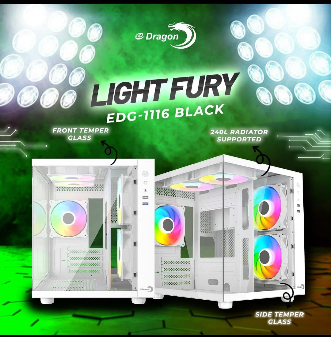 Edragon Casing Light Fury White Gaming Edragon Casing Light Fury White Gaming